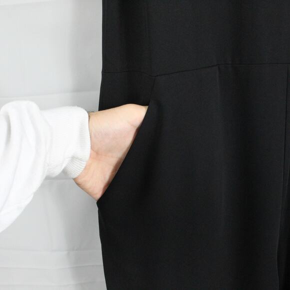 Roucha Jumpsuit Womens 4 A Wide Leg Mock Neck Sleeveless Minimalist Quiet Luxury - Picture 4 of 14